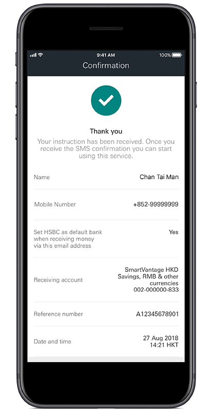 Using HSBC HK Mobile Banking app step 7
