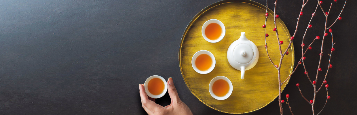 中國茶；圖片使用於滙瓏環球壽險計劃頁面。