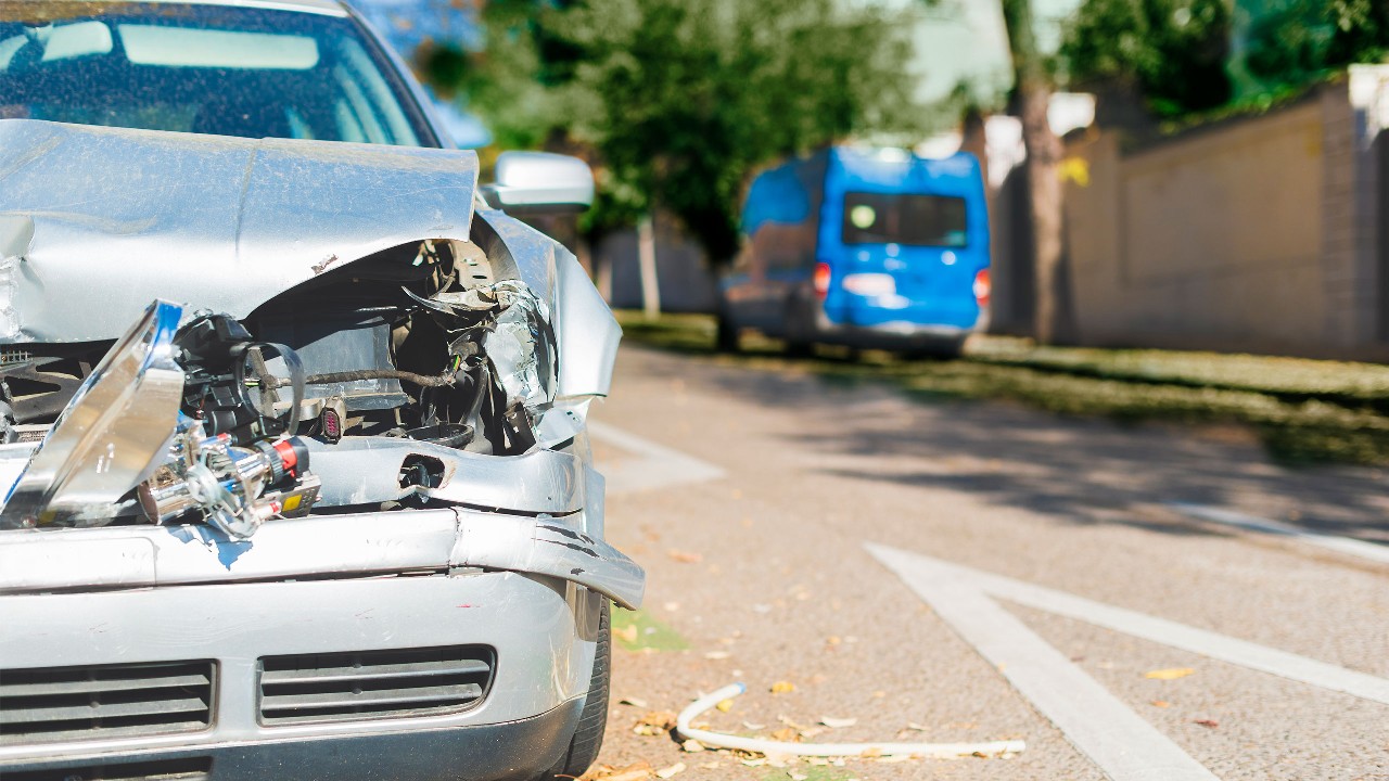 Driving accident; image used for Accidental death benefit.