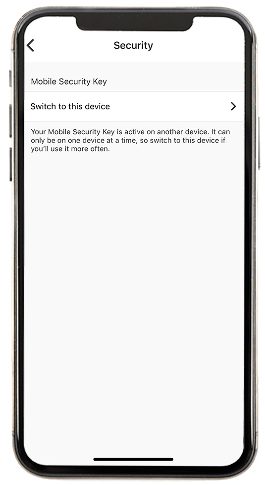 switch your Mobile Security Key to a new phone without old device step1