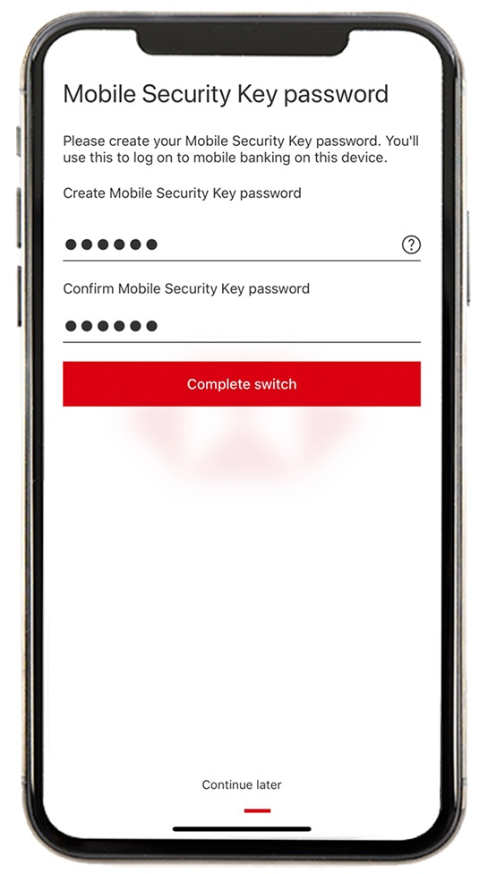 switch your Mobile Security Key to a new phone with old device step4
